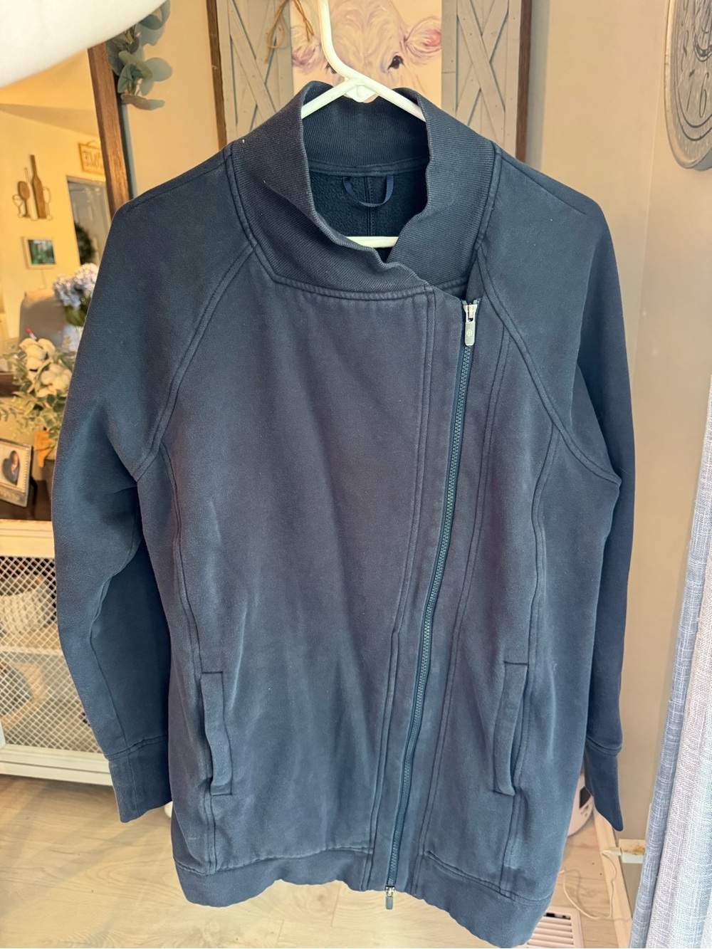Lululemon Navy Asymmetrical Zip Jacket